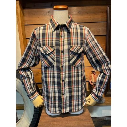 ウエス/Ues ネルシャツ 502351_05 先染ヘビーネルシャツ ネイビー