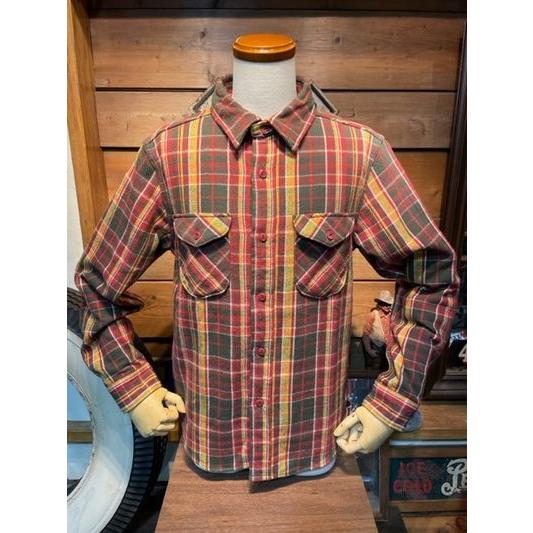 ウエス/Ues ネルシャツ 502452_03 先染ヘビーネルシャツ レッド