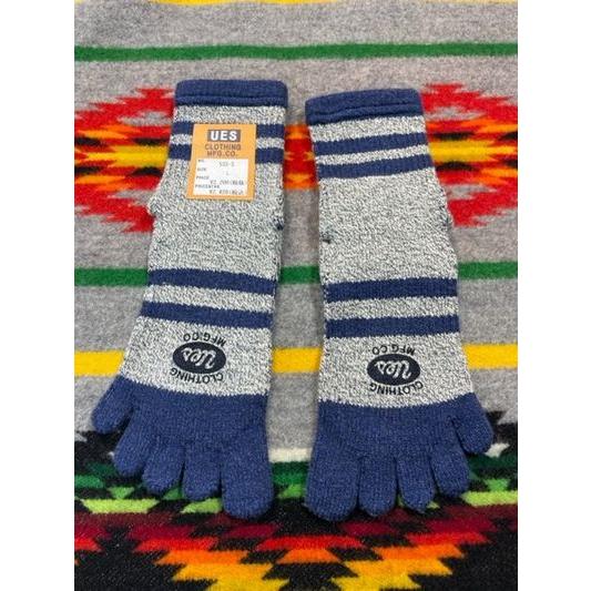 ウエス/UES ソックス 5SX-S_05_L 5本指スニーカーソックス ネイビー