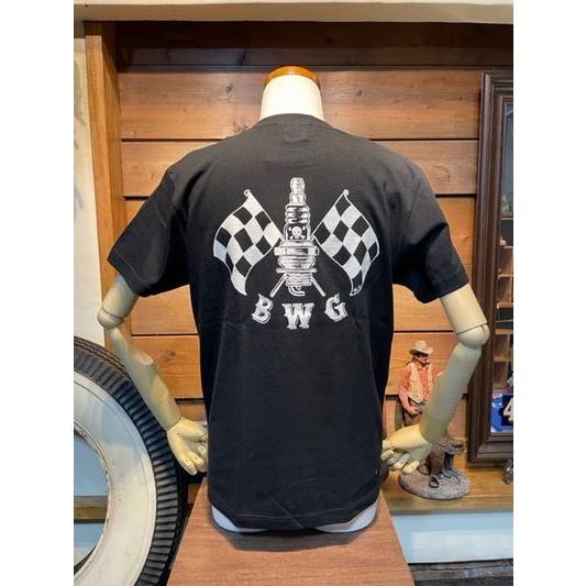 ビーダブリュージー/BWG Tシャツ CHECKER SPARKBLK