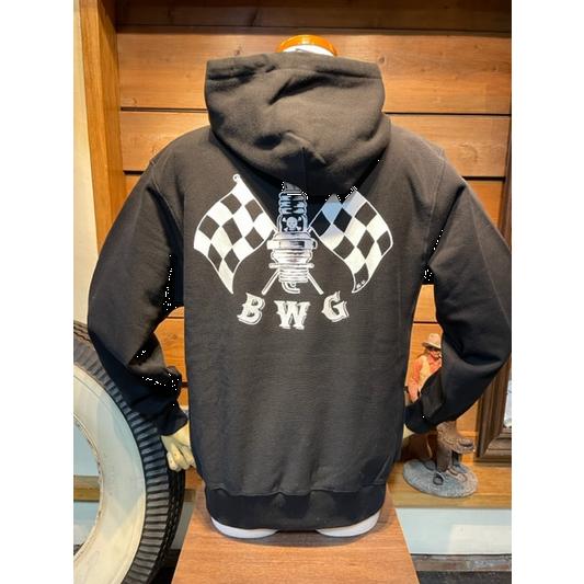 ビーダブリュージー/BWG パーカー CHECKER SPARK HOODIE