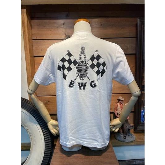 ビーダブリュージー/BWG Tシャツ CHECKER SPARK WH