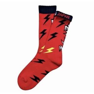 チンアンドコー/ching &amp; co. ソックス "カミナリ -red-" Socks