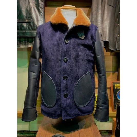 オールドチーフ/Old Chief レザージャケット[ネイビー]