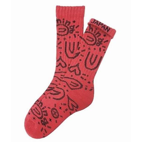 チンアンドコー/ching &amp; co. ソックス "ペイズリー -red-" Socks
