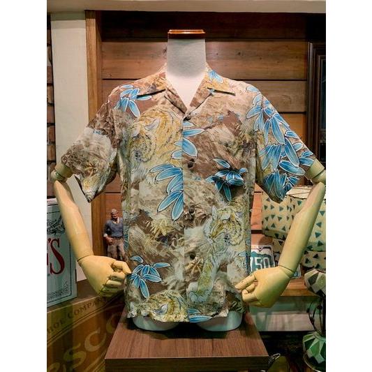 サンサーフ/SUN SURF アロハシャツ SS32718 TIGER ESCAPES YE