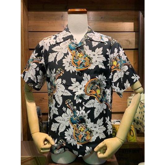 サンサーフ/SUN SURF アロハ SS38029 "UKULELE MELODY" NAVY