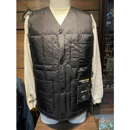 体温/TAION ダウンベスト TAION-001BWK ワーク Vネックボタン ダウンベスト