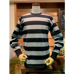 WEST RIDE ウエストライド HEAVY BORDER LS TEE [BLK/H.GRY]