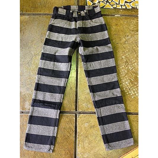 WEST RIDE ウエストライド BORDER NEL PANTS [BLK BORDER]