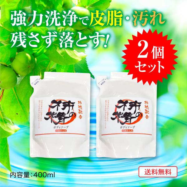 柿の精ボディソープ  詰め替え 柿渋ボディソープ カキタンニン 爽やか感 ミンドの香 50代 無添加