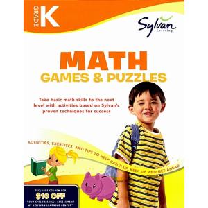Kindergarten Math Games &amp; Puzzles (Sylvan Workbook...