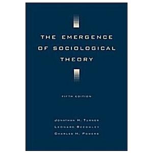 The Emergence of Sociological Theory (Hardcover 5t...