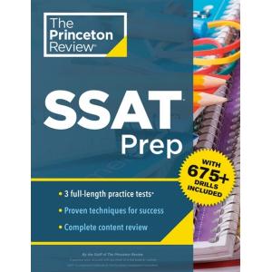 Princeton Review SSAT Prep: 3 Practice Tests + Rev...