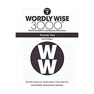 Wordly Wise 3000 : Answer Key 7 (Paperback 4th Edi...