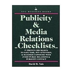 Publicity &amp; Media Relations Checklist (Paperback)
