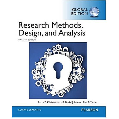 Research Methods Design and Analysis Global Editio...