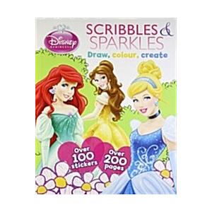 Disney Princess Scribbles and Sparkles (Paperback)