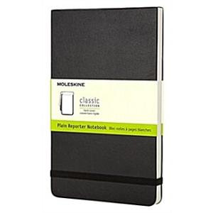 Moleskine Reporter Notebook Pocket Plain Black Har...