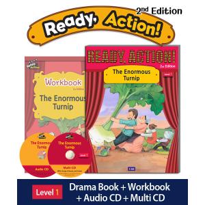 Ready Action Level 1 : The Enormous Turnip (Student Book with CDs + Workbook 2nd Edition)の商品画像
