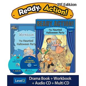 Ready Action Level 2 : The Haunted Halloween Party (Student Book with CDs + Workbook 2nd Edition)の商品画像