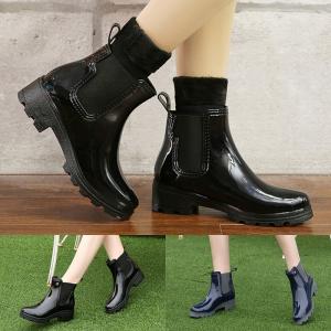 レインブーツ レディース レインシューズ ショートブーツ 靴...