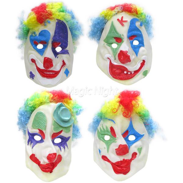 道化師マスク 4pセット ピエロ クラウン マスク 奉仕品