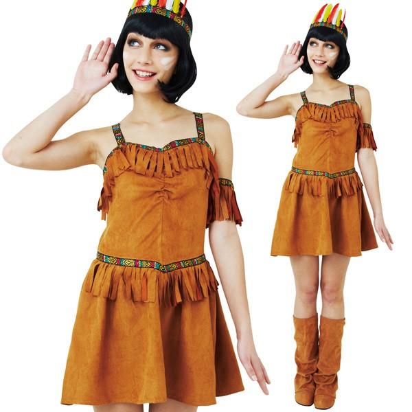 インディアンガール インディアン コスプレ 女性用 衣装 コスチューム
