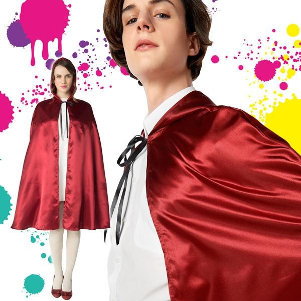 レッドマント ハロウィン コスプレ フード付き ケープ ローブ マント 赤