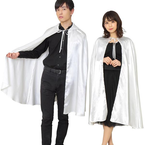 ホワイトマント ハロウィン コスプレ フード付き フード付き ケープ ローブ マント 白