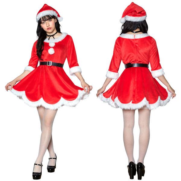 ミミノエル スカラップサンタ サンタ コスプレ クリスマス レディース 衣装 コスチューム