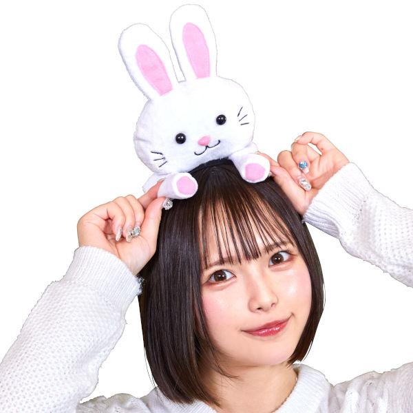 のっかりうさぎカチューシャ ウサギ ハロウィン 仮装 変装 コスプレ 動物 アニマル プチ仮装 グッ...