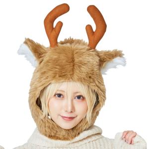 もふもふトナカイたん モカ クリスマス 馴鹿 となかい かぶりもの 被り物 コスプレ 仮装 帽子｜magicnight