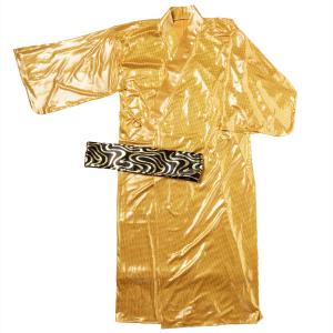 金色将軍 かつら付き 着物 衣装 時代劇 ダン...の詳細画像2