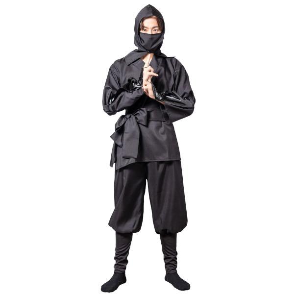 黒忍者 大人用 忍者 ニンジャ ハロウィン 仮装 コスプレ 衣装 MENコス ブラック 男性 女性 ...