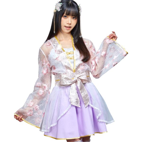 恋衣 和装束 ラベンダー 和風 コスチューム 織姫 コスプレ 衣装 女性用 レディース 七夕コス 髪...