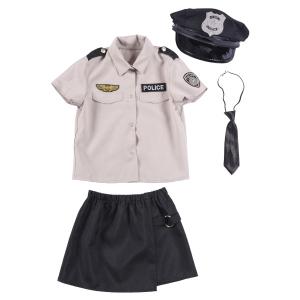 グレイポリススカート キッズ 警察官 警官 コ...の詳細画像1