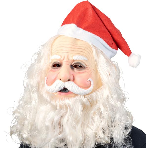 リアルサンタマスク クリスマス サンタクロース 被り物 かぶりもの 変装 グッズ