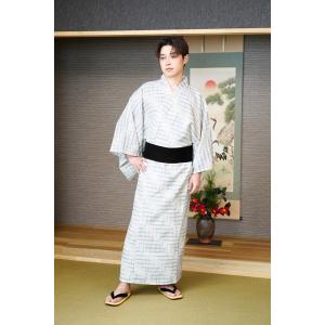 メンズ着物 生成り 仮装用 着物 着流し 浴衣...の詳細画像5