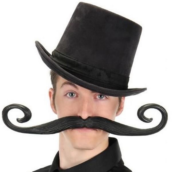 ジャイアントカールひげ 悪役ひげ 付けひげ ジャンボサイズ ハロウィン 仮装 グッズ