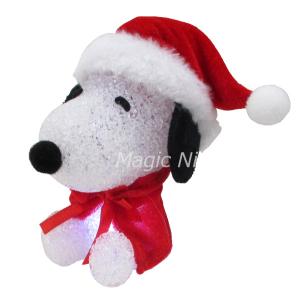 スヌーピー EVAライト S マント SNOOPY クリスマス モチーフライト 飾り 高さ13cm｜magicnight