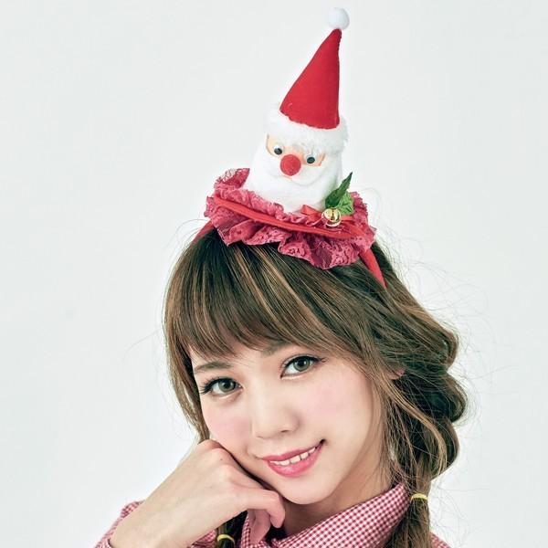 奉仕品 ぽかぽかサンタ カチューシャ クリスマス ヘアアクセサリー コスプレ 仮装 グッズ 返品不可