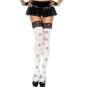 4503 Lace Top and Cross Bones Pritt Design Thigh H...
