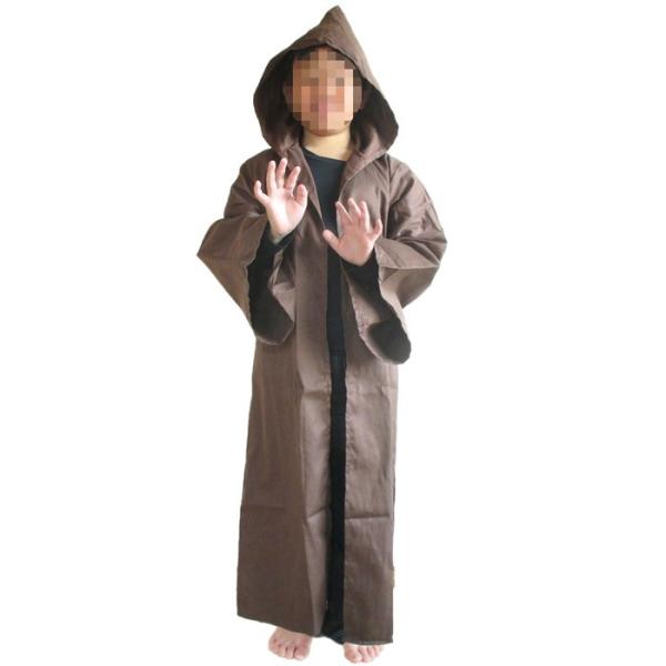 ブラウンナイトローブ 子供用 ハロウィン 仮装 コスプレ ジェダイ対応 なりきり衣装 茶色