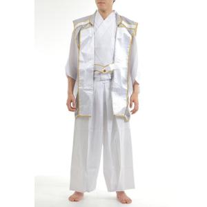 謙信拵 戦国武将陣羽織 武将 仮装 コスプレ 侍 武士 衣装 銀 シルバー 男性用