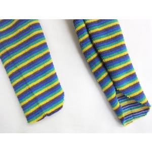 【訳ありB品】 ストライプ ソックス グリーン...の詳細画像1