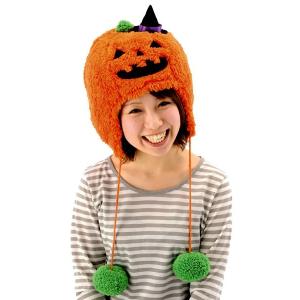 ポンポンキャップ パンプキン ハロウィン 帽子 被り物 仮装 グッズ｜magicnight