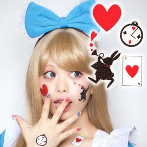 フェイスシール グリッター アリスハート ハロウィン