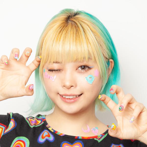 フェイスシール モアグリッター Colorful ghosts ハロウィン 仮装 コスプレ メイク ...