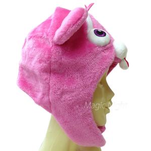 ピンクのくまちゃん 着ぐるみキャップ フォート...の詳細画像1